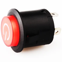 PBS-422AD Push Button Switch with Self Locking with Light Red Black Switch