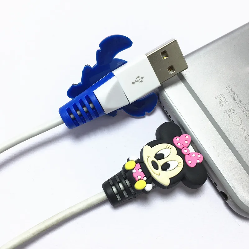 1Pc Disney zabezpieczenie kabla linia danych przewód ochronny przypadku oplot na kable pokrywa USB do telefonu komórkowego ładowania oplot na kable