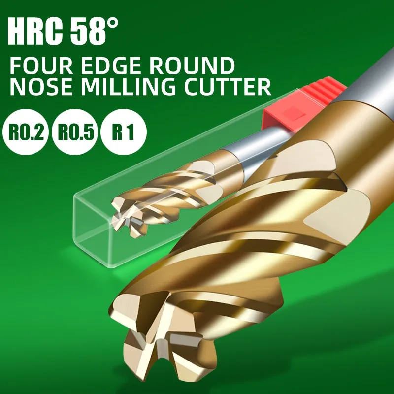 Milling Cutter Alloy Coating Tungsten Steel Tool Cnc HRC58 ROMTIC Corner Roughing Metal Milling Cutter Top Milling Machine Kit