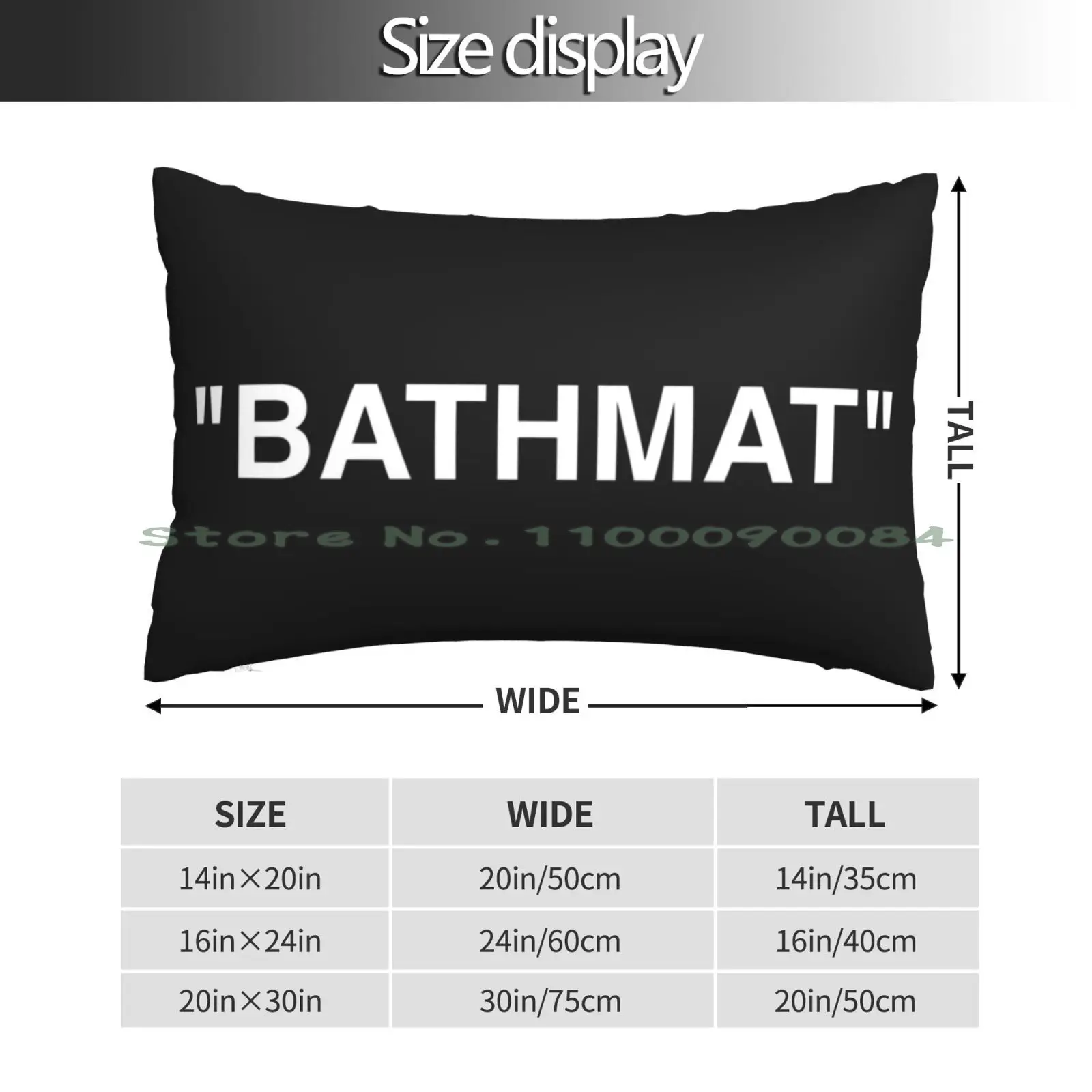 Bathmat Quotation Marks White Pillow Case 20x30 50*75 Sofa Bedroom Simple Minimalist Hypebeast Sneakerhead Black Bathmat