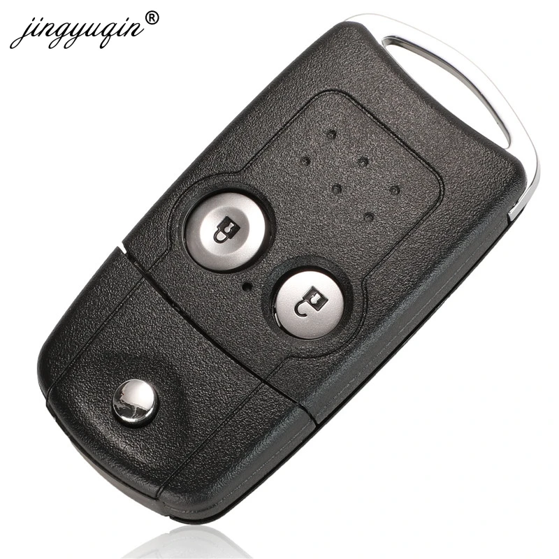 jingyuqin 2/3/4 Buttons Flip Car Remote Key Shell Fob Fit for Honda Acura Civic Accord Jazz CRV HRV Key Case Housing Replacement