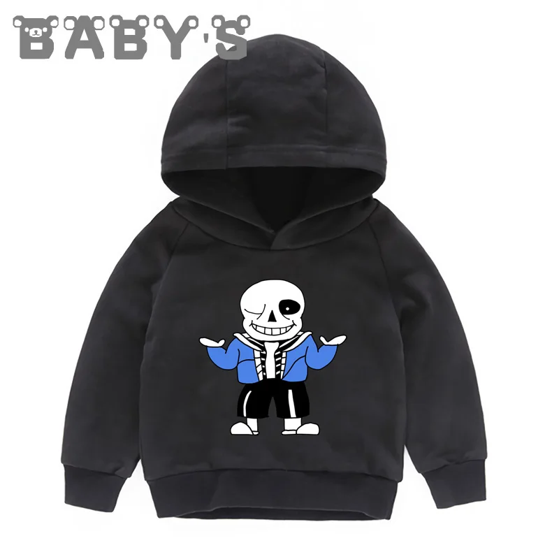 Children Hooded Hoodies Kids Skull Brother Undertale Sans Cartoon Sweatshirts Baby Pullover Tops Girls Boys Cute Clothes,KMT2405