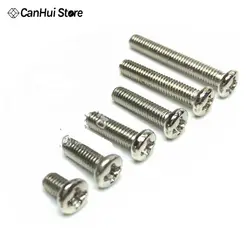100PCS M3 Series Screw Round Head with Cap M3*5mm M3*8 M3*10 M3*12 M3*16MM M3*20 mm Large Headed Nail M3x 5 8 10 12 16 20 mm Hot