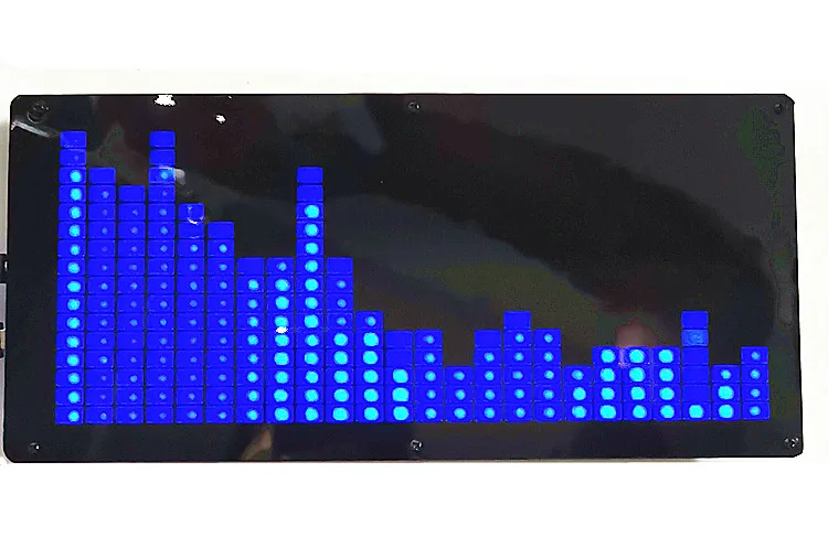 LED Music Spectrum Kit 24-segment Large Screen Blue LED Spectrum Kit Level Indicator Music Frequency Light