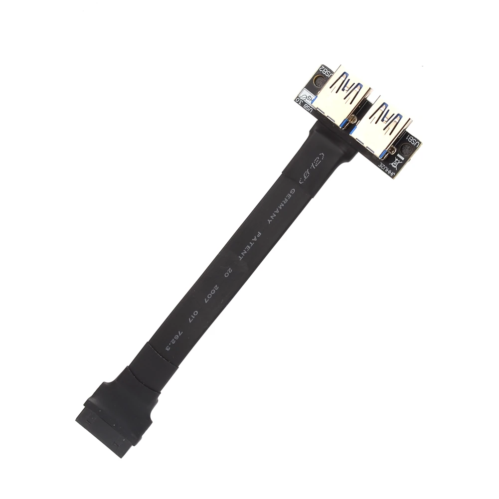 デュアルポートUSBコネクタ,3.0パネルマウント,20ピンヘッドセット,フラットケーブル,新品,3.0