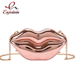 Red Lip Styling Party Wedding Clutch Evening Bag for Women Fashion Purses and Handbags Female Shoulder Chain Crossbody Bag 2021