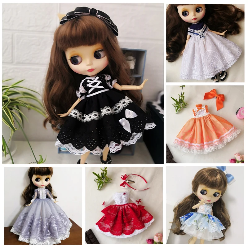 

Blyth doll clothes 8 colors sweet dress for Blyth doll OB24 OB27 azone doll small dress doll accessories doll clothes