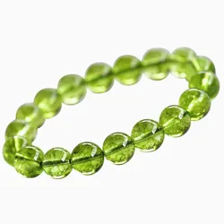Natural Peridot Bracelet Jewelry For Women Men Healing Gift Crystal Beads Green Olivine Gemstone Stone Strands AAAAA 8mm 10mm