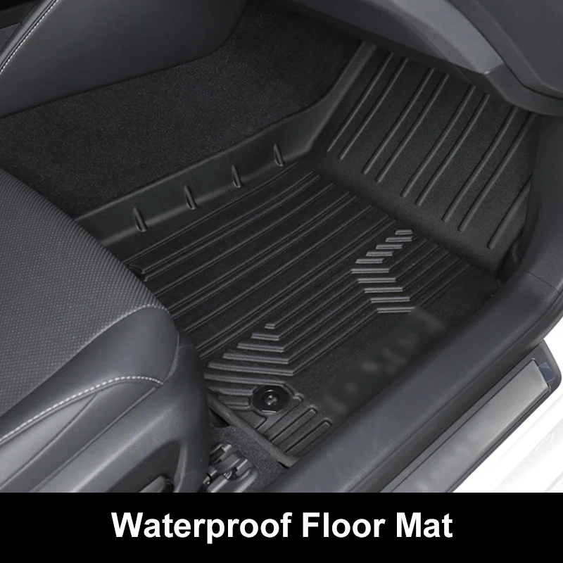 QHCP TPE Car Floor Mat Waterproof Carpet Foot Rug Black Environmental Foot Protection Pad 3Pcs Fit For Lexus ES200 260 300H 2018