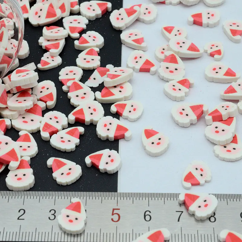 100g/lot Polymer Clay Christmas Santa Sprinkles Lovely confetti for Crafts Making, DIY