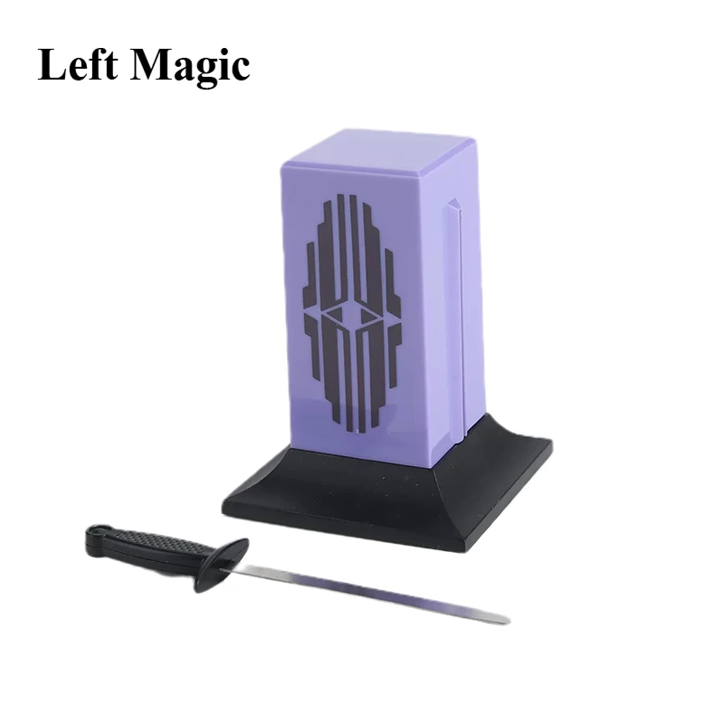 Tenyo Sword Through Ring Inside Casket (Crystal Cleaver) Magic Tricks Penetrating Sword Thru Magic Props Gimmick Accessories Toy