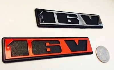 Original Car Accessories 2 PCS Red Color Rabbit GT Scirocco 16V Badge Golf Emblem