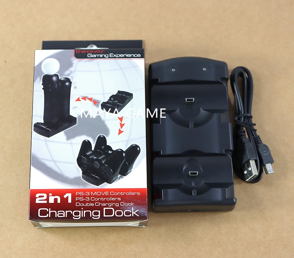 قاعدة شحن مزدوجة لـ PS3 ، قاعدة شحن 2 في 1 ، وحدة تحكم لـ PS3 ، 10