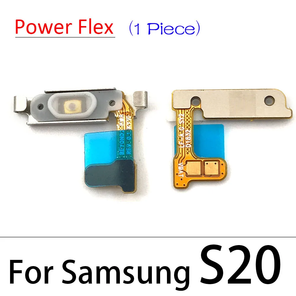 10Pcs，Phone Power Volume Flex For Samsung S21 Ultra S20 S21 S22 S23 Plus G991 G996 G998 Power On Off Key Button Ribbon Cable