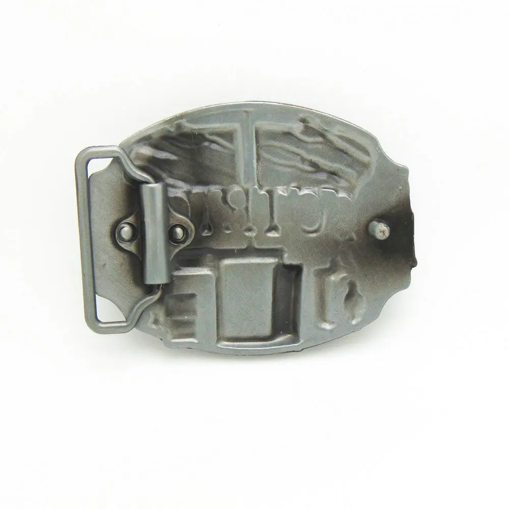 Western cowboy old tools gray zinc alloy belt buckle men and women gift