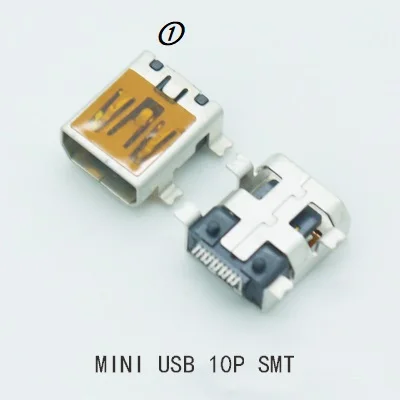 10PCS Mini USB Connector 10PIN Female Socket For Phone Tail Charging USB Jack SMT DIP SInk Board Type