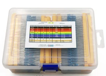 130Values*20pcs=2600pcs 1/4W 0.25W 1% Metal Film Resistors Assorted Pack Kit Set Lot Resistors Assortment Kits Fixed capacitors