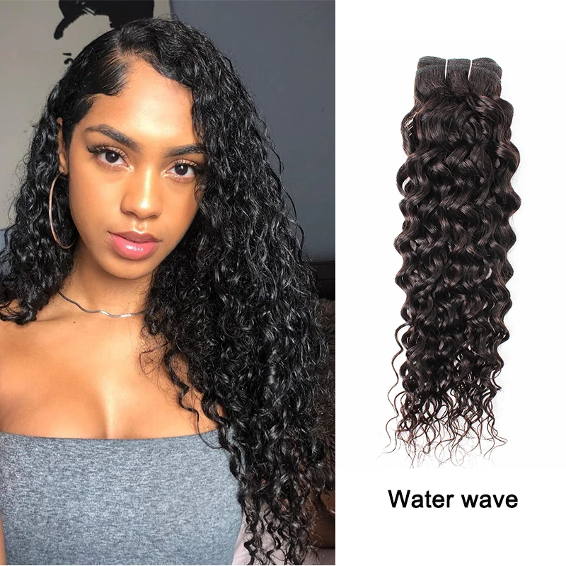 Natural Color Water Wave Hair Bundles 400g/Lot For Full Head Indian Curly Human Hair 10-30 Inches Remy Hair Extension