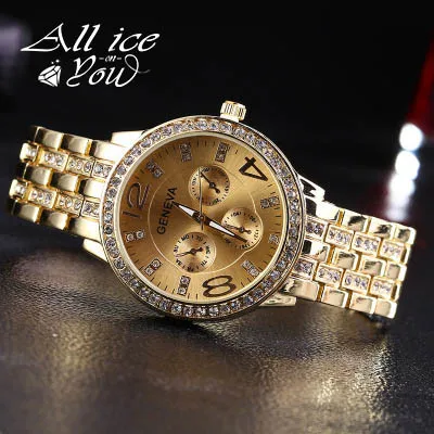 ALLICEONYOU Iced Out Micro Pflastern Zirkonia Finish Uhren Hip Hop Persönlichkeit Edelstahl Uhren Für Geschenk