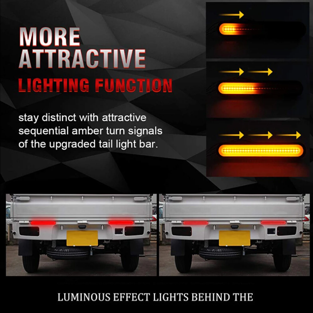 12V 24V Truck Trailer Lights LED Car Turn Signal Lamp Flashing Rear Tail Indicator Taillights Brake Illumination Accessories