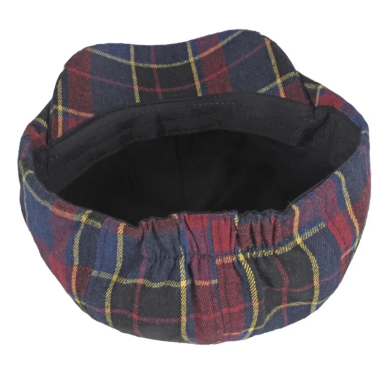 HT3591 Berets 2021 New Men Women Beret Cap Vintage Plaid Octagonal  Cap Male Female Artist Painter Beret Hat  Flat Cap