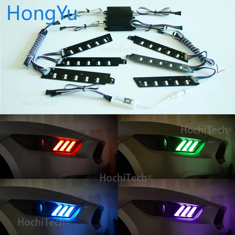 

Car Auto Halo Rings Cotton Lights LED Angel Eyes RGBW Car Styling For Ford Mustang 2015 - 2017 RGBW LED Angel Eyes Halo Ring kit