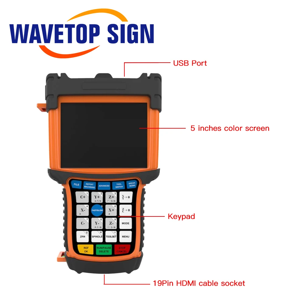 5Inch Nhiều Màu 3-4 Trục CNC DSP Bộ Điều Khiển B15 B57 B58 Hỗ Trợ Động Cơ Bước Servo ATC Công Cụ Đổi Xi Lanh Nhiều Đầu