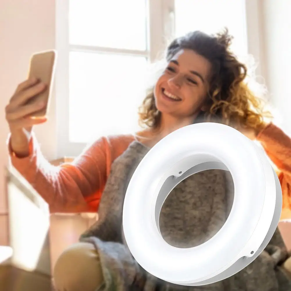 LED Selfie Ring Light Fill Light Mobile USB Charge Phone Flashes Lens Luminous Lamps Clip Rings Light for iPhone Xiaomi