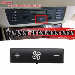 1X Car Climate Control Panel Button Switch Key Caps Air Control Fan Speed Heater for -BMW 5 Series E39 X5 E53 M5