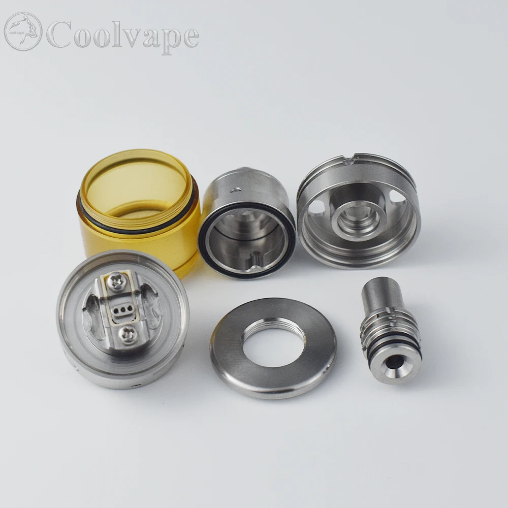 نمط تجربة 3 V3 MTL هيئة الطرق والمواصلات 316ss 22 مللي متر دياماتر 2.5 مللي قدرة واحدة لفائف إعادة البناء خزان vape 510 الموضوع mtl تانك بخاخ RTA