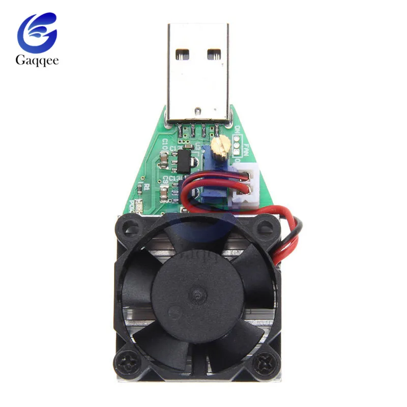 15W DC 3.7-13V Industrial Electronic Test Load Resistor USB Discharge Capacity Battery Tester with Fan Adjustable Current Module