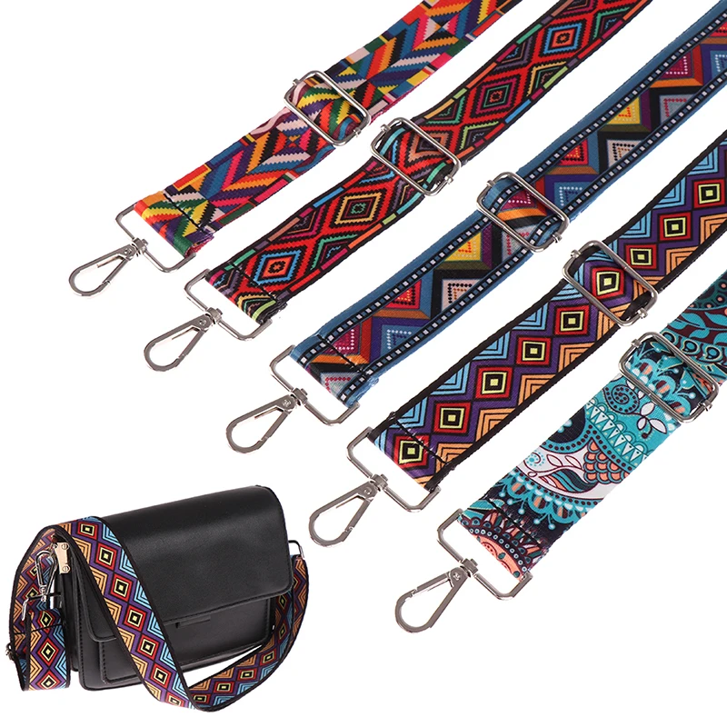 138cm Bag Handle Bag Strap For Women DIY Shoulder Rainbow Handbag Accessories Cross Body Messenger Nylon Belts Bag Straps