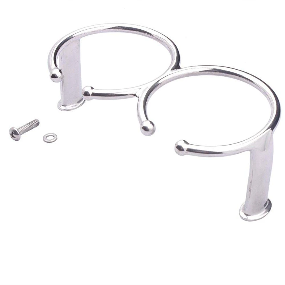 Boat Accessories Marine Boat Rv Camper Polished 316 Stainless Steel Double Ring Cup Drink Holder