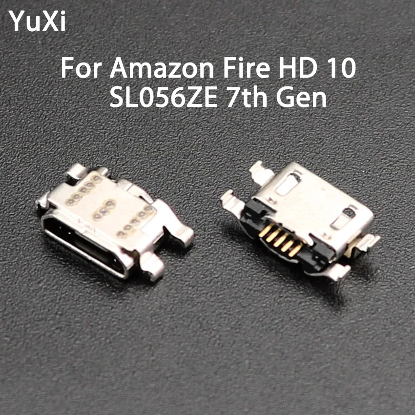 YuXi Micro 5Pin USB Connector Jack Power Charging Socket Port For Fire HD 10 SL056ZE 7th Gen