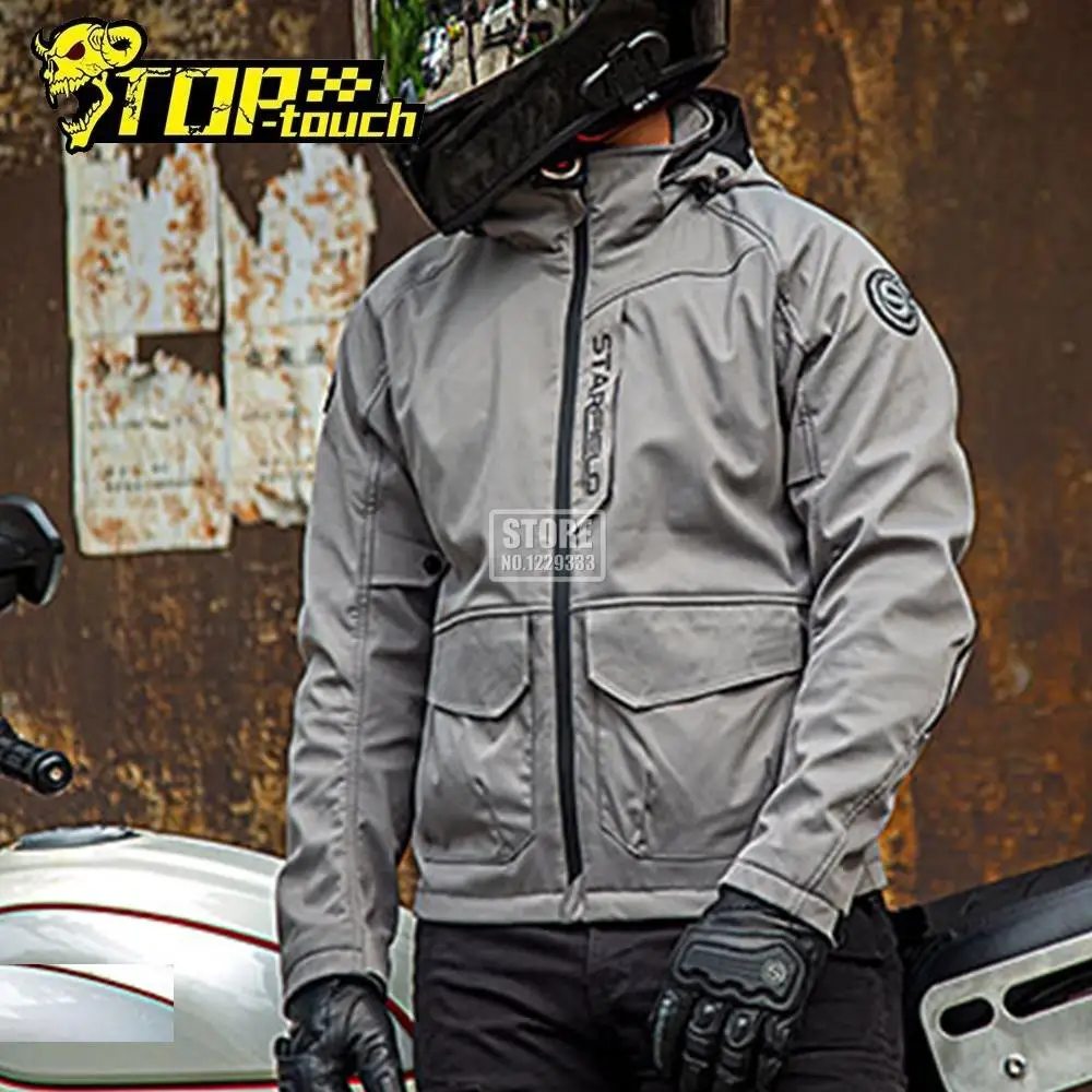 

Windproof Motorcycle Jacket Men's Waterproof Motorcycle Jersey Motorbike Cycling Riding Racing Casual Chaqueta Moto CE Equipment