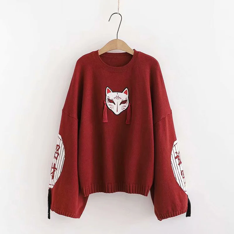 2022 Winter High Street Women Pullover Embroidered Sweater Trend Round neck Knit Short Slim Sexy Outwear Christmas Clothes