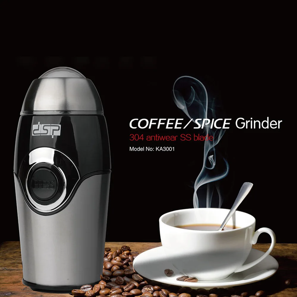 Electric Coffee Grinder Maker Salt Pepper Beans Spices Nut Seed Coffee Bean Grinder with Stainless Steel Blade Coffee machine