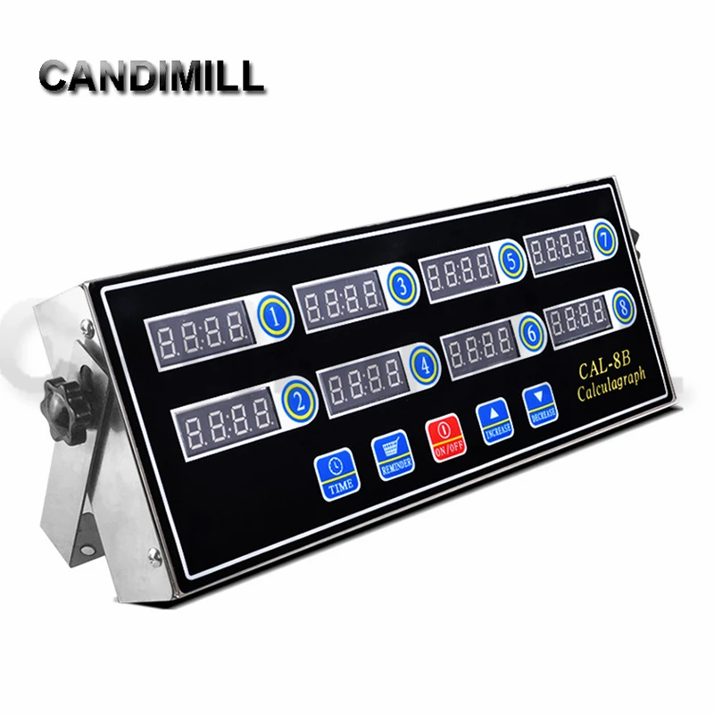 CANDIMILL Commercial 8 Channels Digital Kitchen Timer Fried Chicken Burger Shop Baking Timing Reminder Cooking Countdown