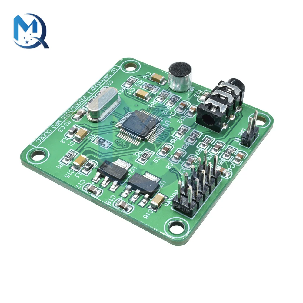 MP3 Module Audio Decoder Encoding Board  VS1053 SPI Interface with Voice OGG WAV Recording Function For Microphone