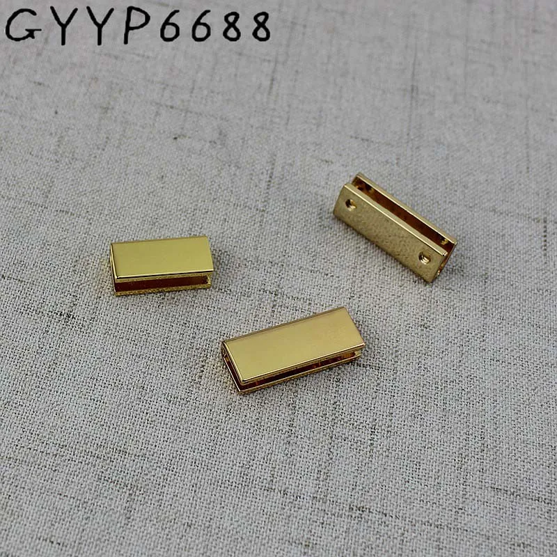 

High quality 10mm 13mm 25mm 34mm Deep gold Purse zipper decoration end clips by screws hardware straps tail clasp accessory