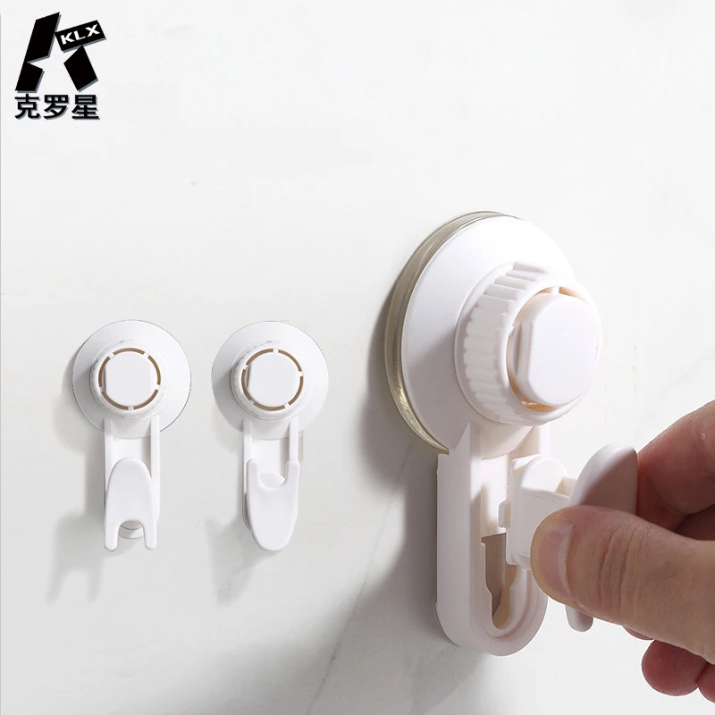 2PCS Double Head Hook for Bathroom, Vacuum Suction Cup Shelf, Kitchen, Punch Free,  Dual-Purpose Hooks, Home Wall Storage