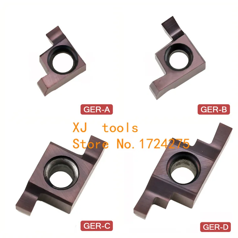 10PCS Small Hole Sloting Blade GER100 GER120 GER150 GER200 GER250 GER300 GER350 GER400 A B C D Insert CNC Grooving Cutter Tools