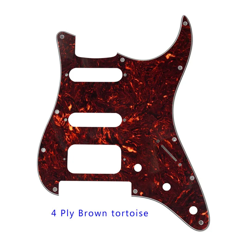 Pleroo Custom Guitar Pickguard - For US 11 Holes Strat With F Rose Tremolo Bridge Humbucker Single HSS Scratch Plate