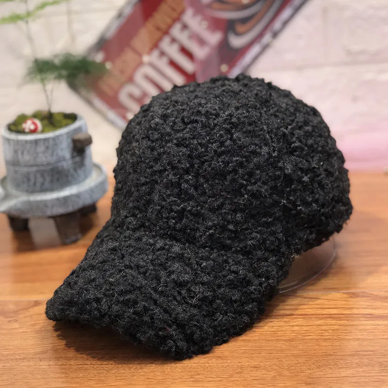 

Бейсболка из искусственного меха, хлопковая, регулируемая, 55-59 см, Теплая Зимняя кепка