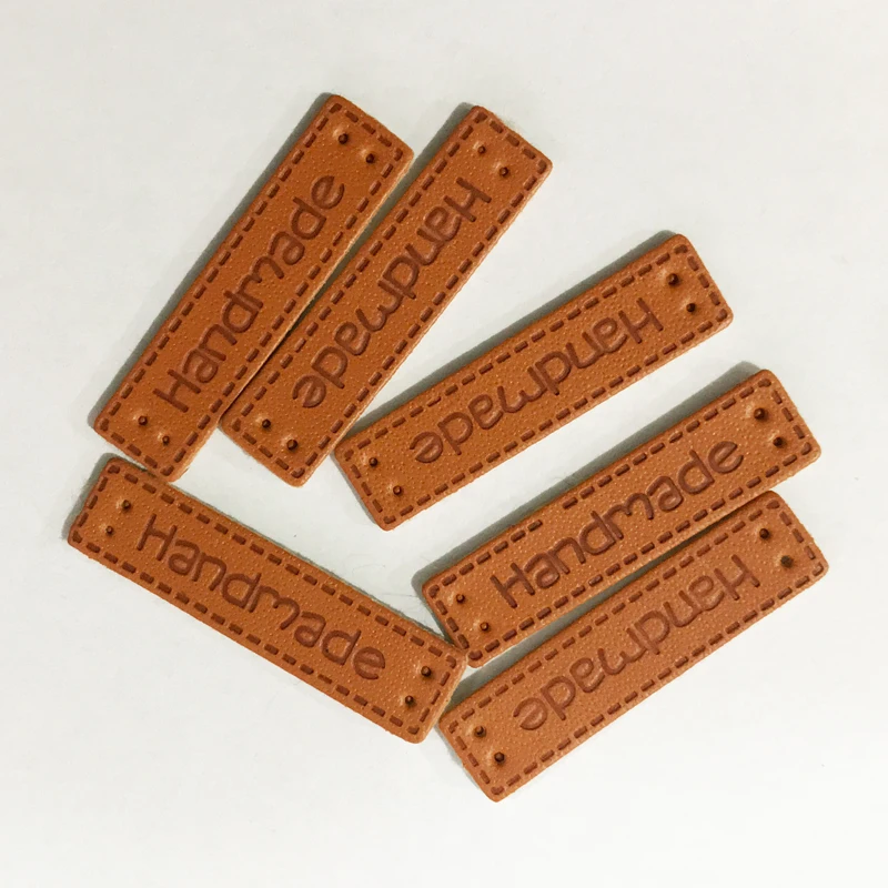 Diy Handmade Leather Clothing Labels For Hand Work Gift Bag Sewing Leather Tags Hand Made Leather Skin Sewing Tags