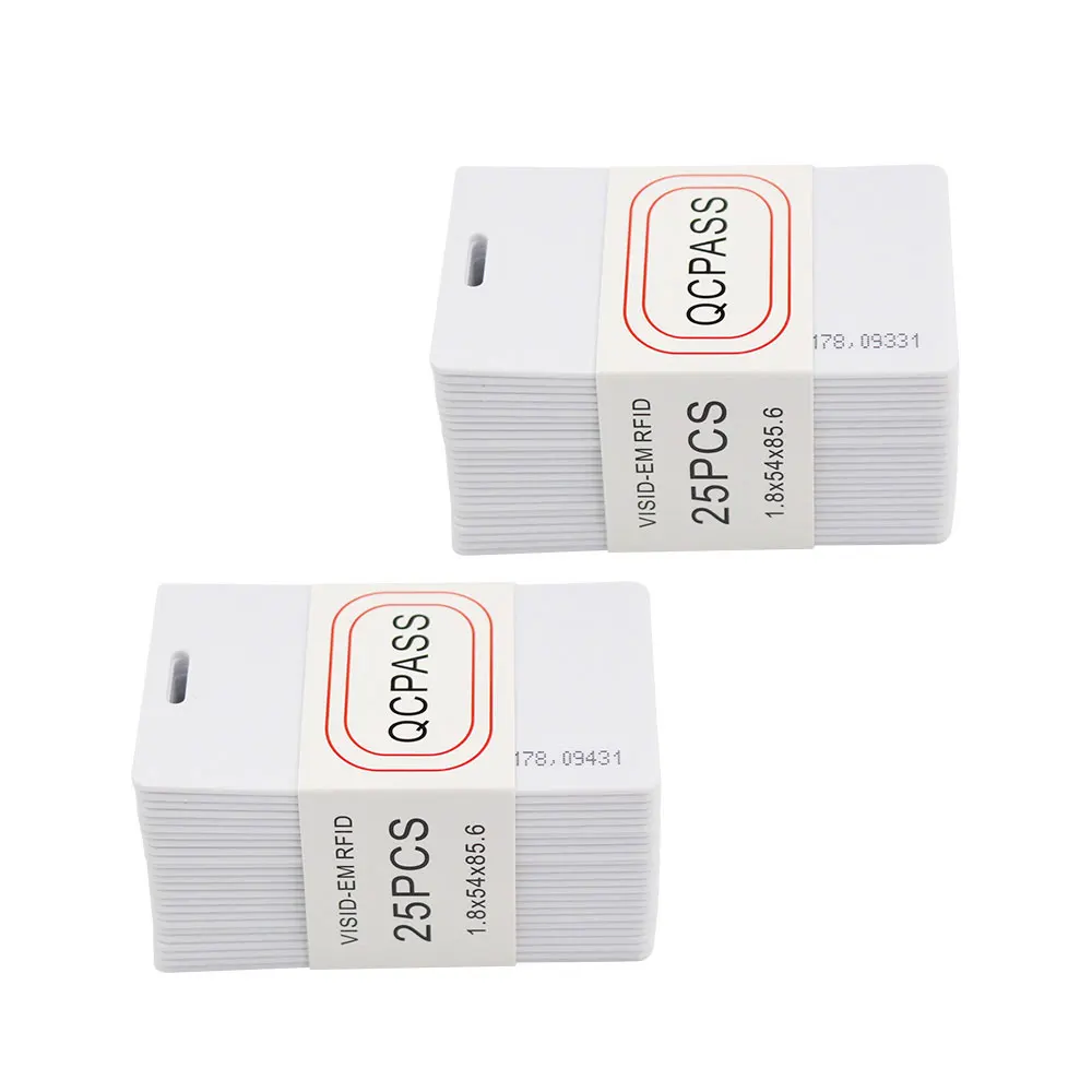 125 كيلو هرتز بطاقة التعريف بالإشارات الراديوية TK4100 بطاقة صدفي 1.8 مللي متر سمك القرب EM بطاقة الهوية مع 64 بت للتحكم في الوصول إلى الدخول 10/25/50/100