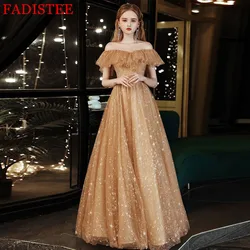 платье 2021 Sexy Boat Neck High-end Evening Dress Prom Party Gown Robe De Soiree Longue Formal Dress Simple Robe De Soiree