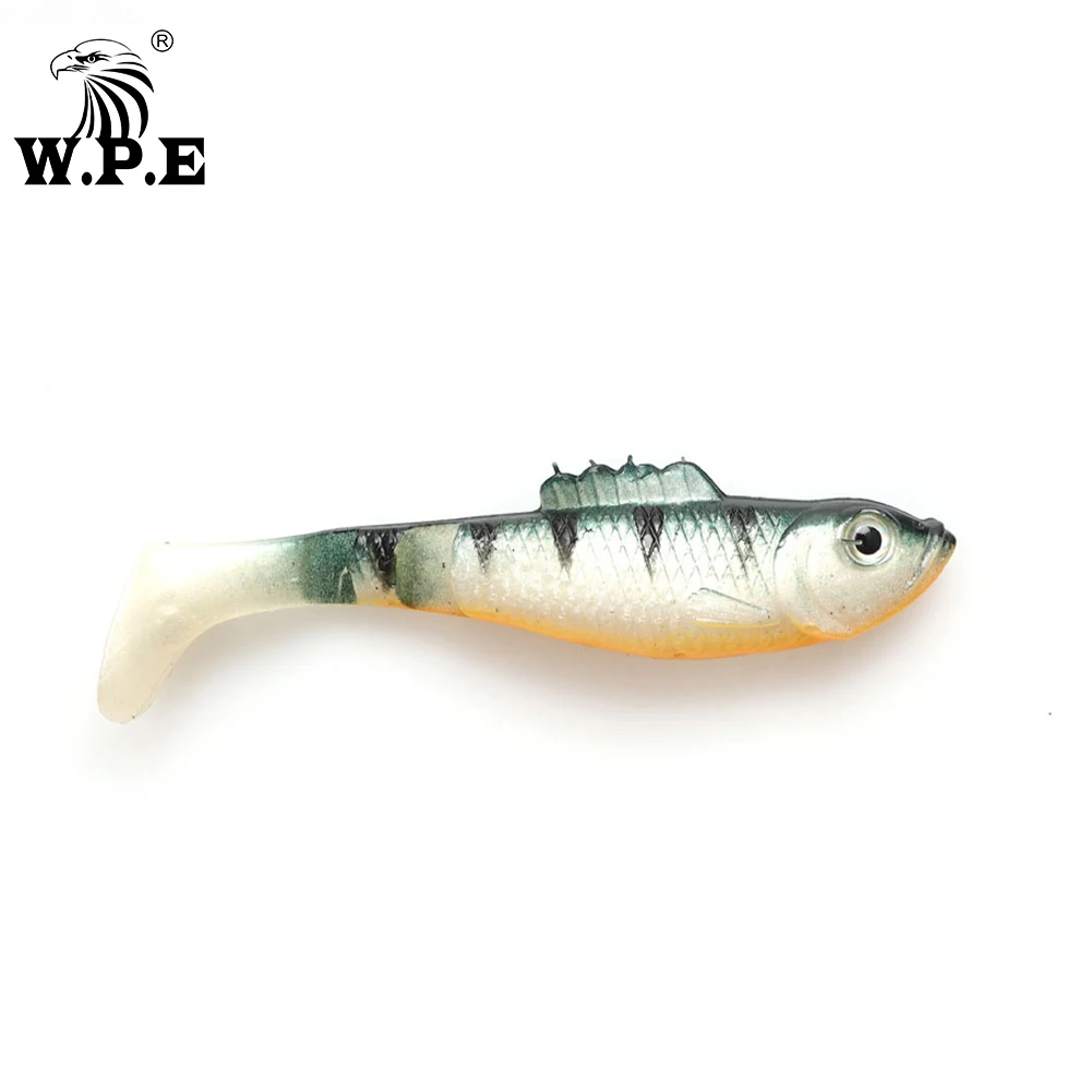 W.P.E Señuelo Wobbler Suave 100mm Ojos 3D Cola en T - imagen 4