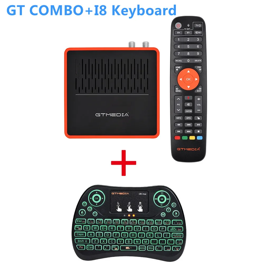 TV Receiver GTMEDIA GT Combo with I8 Keyboard DVB-S2/T2/C Android 9.0 TV BOX Amlogic S905X3 4K 8K Satellite Receiver WiFi BT4.1