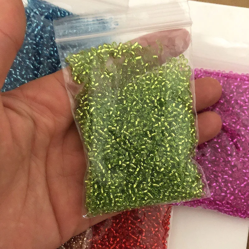 30grams/bag 2mm*2000pcs/3mm*1000pcs/4mm*330pcs Glass Seed Beads Inner Silver Color Jewelry Earrings Necklace Bracelet DIY Making